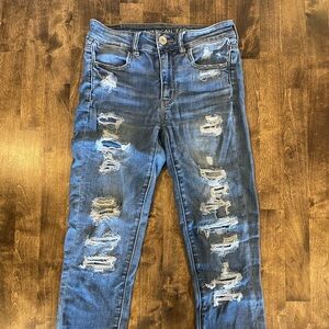 Distressed American Eagle Jeans